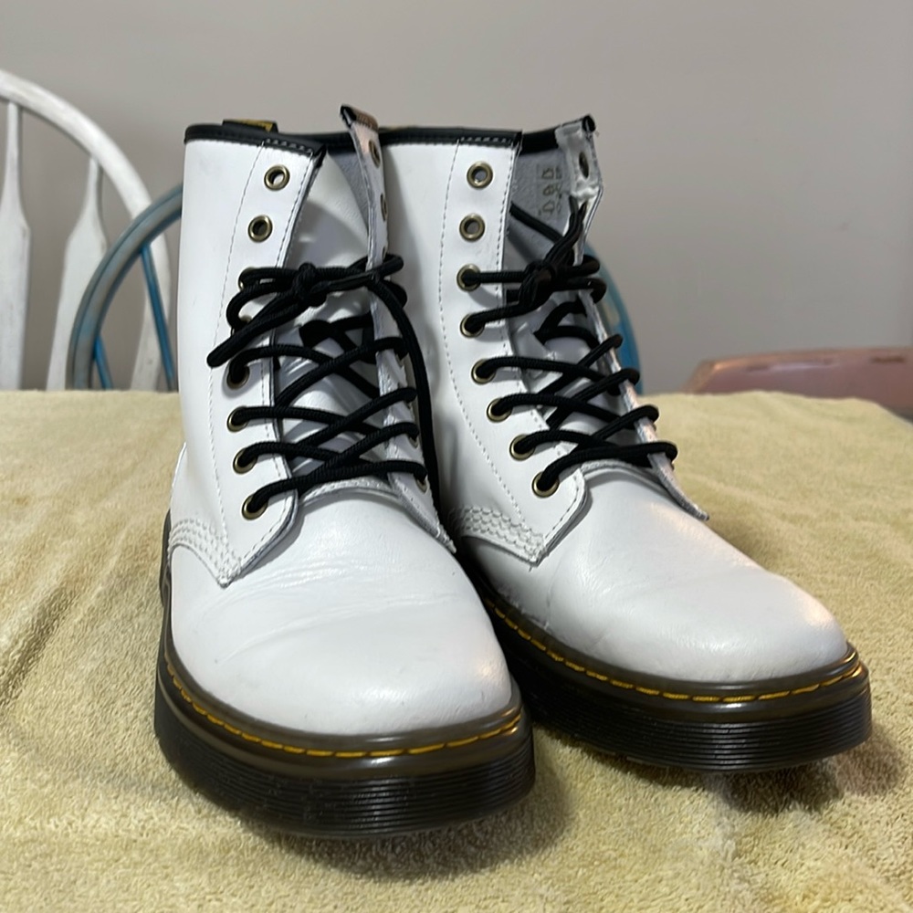 White Doc Marten Zavala boot.